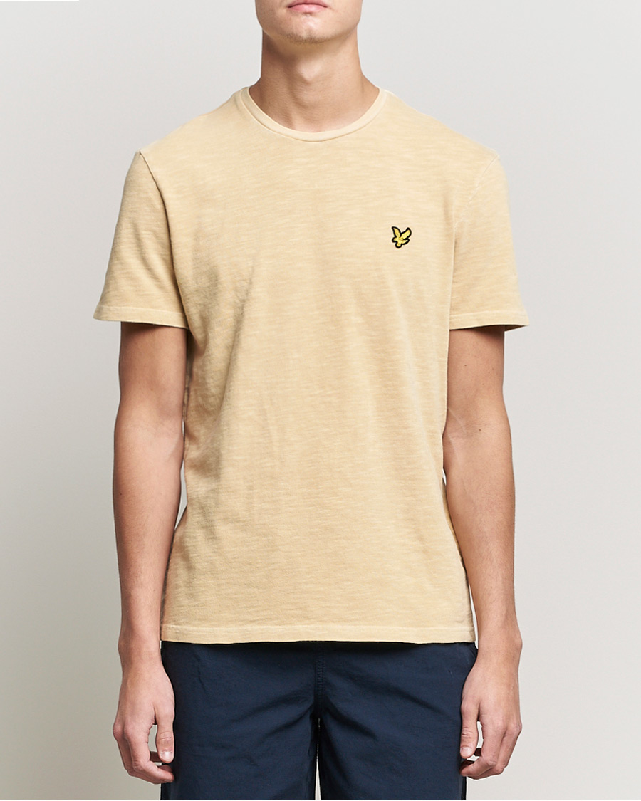 Men | Short Sleeve T-shirts | Lyle & Scott | Cotton Slub T-shirt Gold Haze
