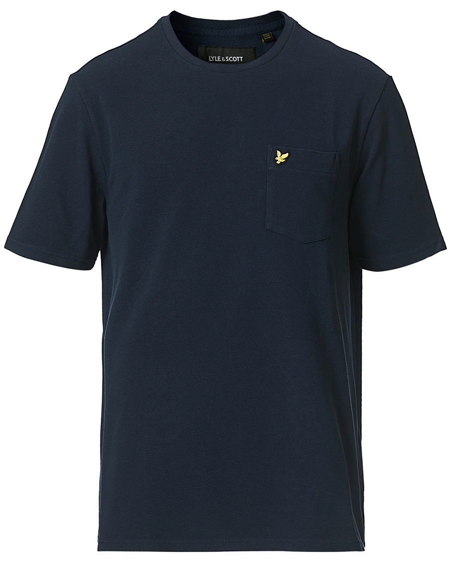 Men | T-Shirts | Lyle & Scott | Sandwash Pique T-shirt Dark Navy