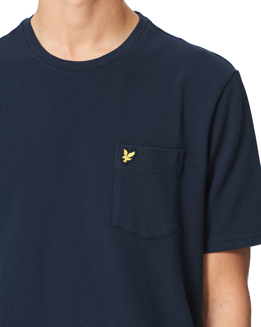 Men | T-Shirts | Lyle & Scott | Sandwash Pique T-shirt Dark Navy