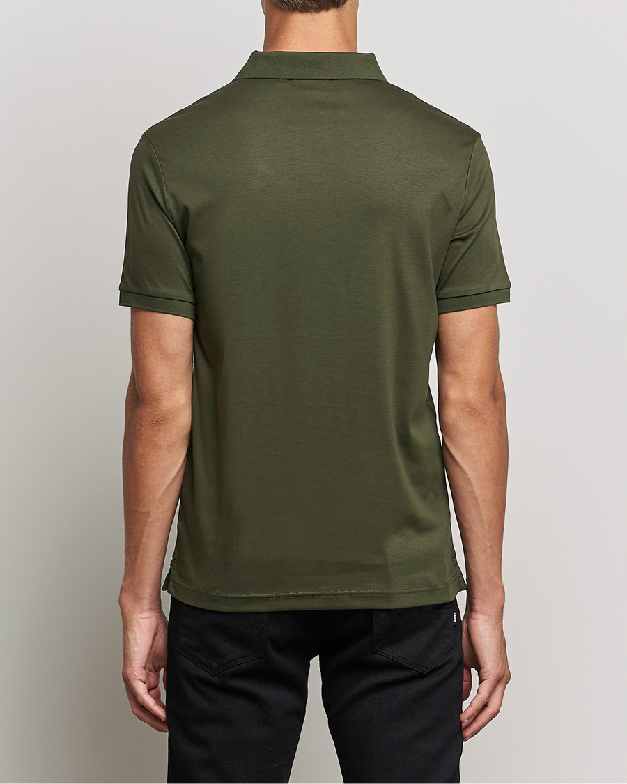 Men | Polo Shirts | Calvin Klein | Slim Fit Smooth Cotton Polo Dark Olive