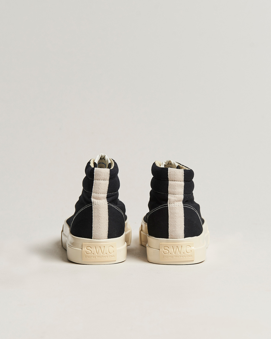 Men | Stepney Workers Club Varden High Top Canvas Sneaker Black | Stepney Workers Club | Varden High Top Canvas Sneaker Black