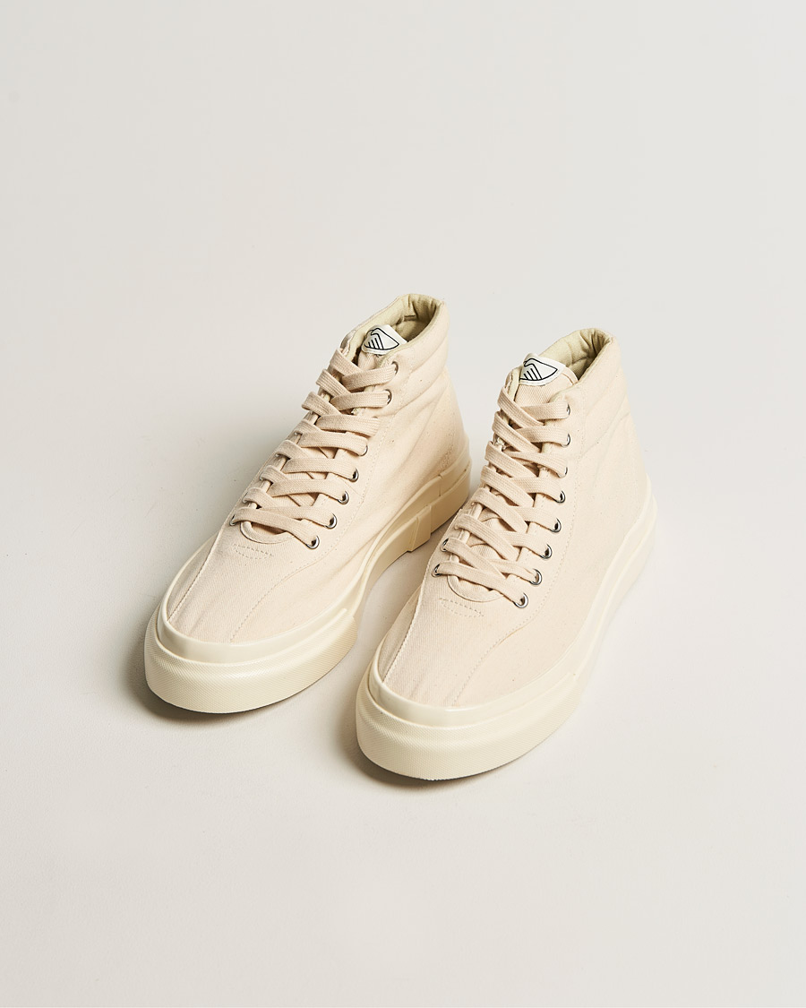 Men | Stepney Workers Club Varden High Top Canvas Sneaker Ecru Raw | Stepney Workers Club | Varden High Top Canvas Sneaker Ecru Raw