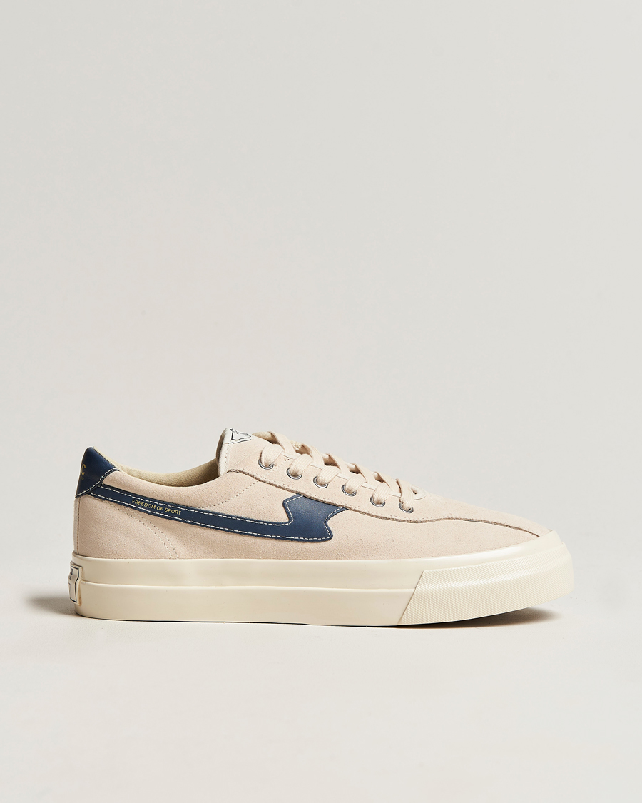 Men | Stepney Workers Club Dellow Suede Sneaker Ecru/Navy | Stepney Workers Club | Dellow Suede Sneaker Ecru/Navy