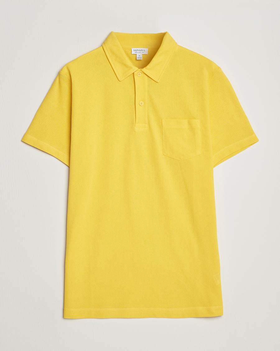 Men |  | Sunspel | Riviera Polo Shirt Empire Yellow