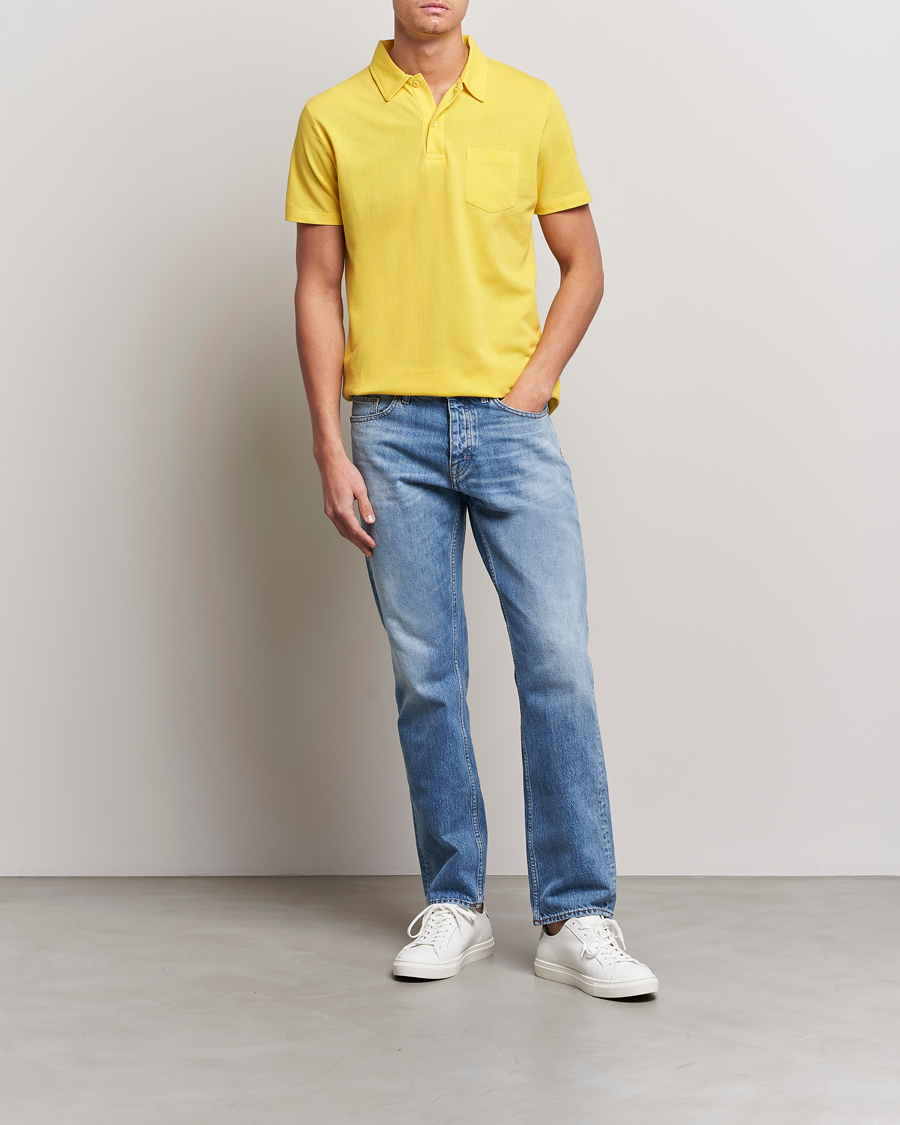 Men | Care of Carl Exclusives | Sunspel | Riviera Polo Shirt Empire Yellow