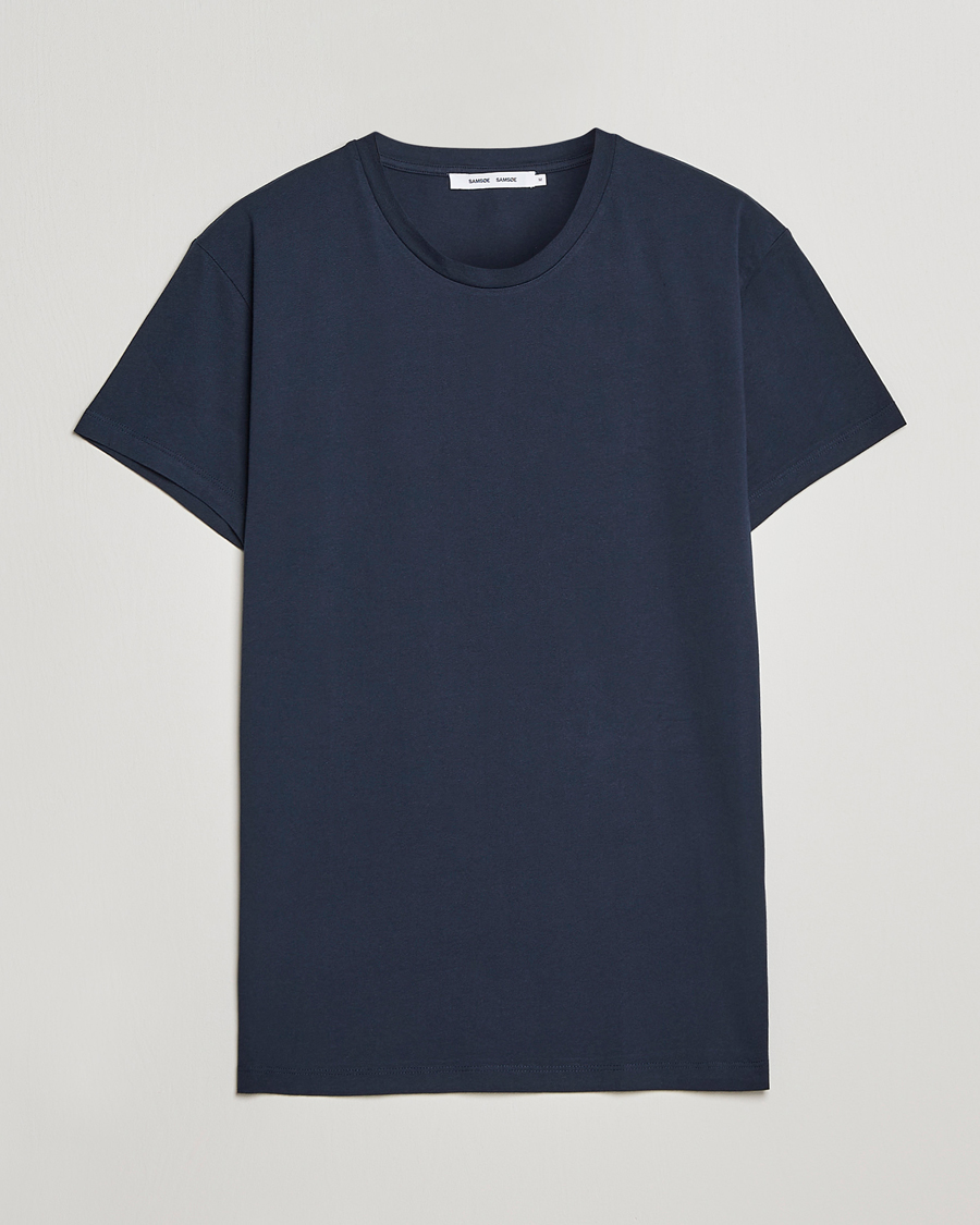 Men | T-Shirts | Samsøe Samsøe | Kronos Crew Neck Tee Total Eclipse