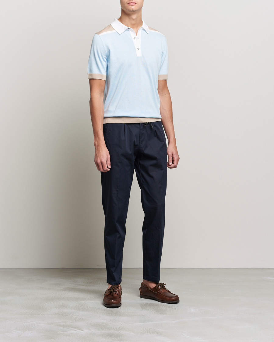 Men | Polo Shirts | BOSS | Tadini Knitted Polo Light Blue