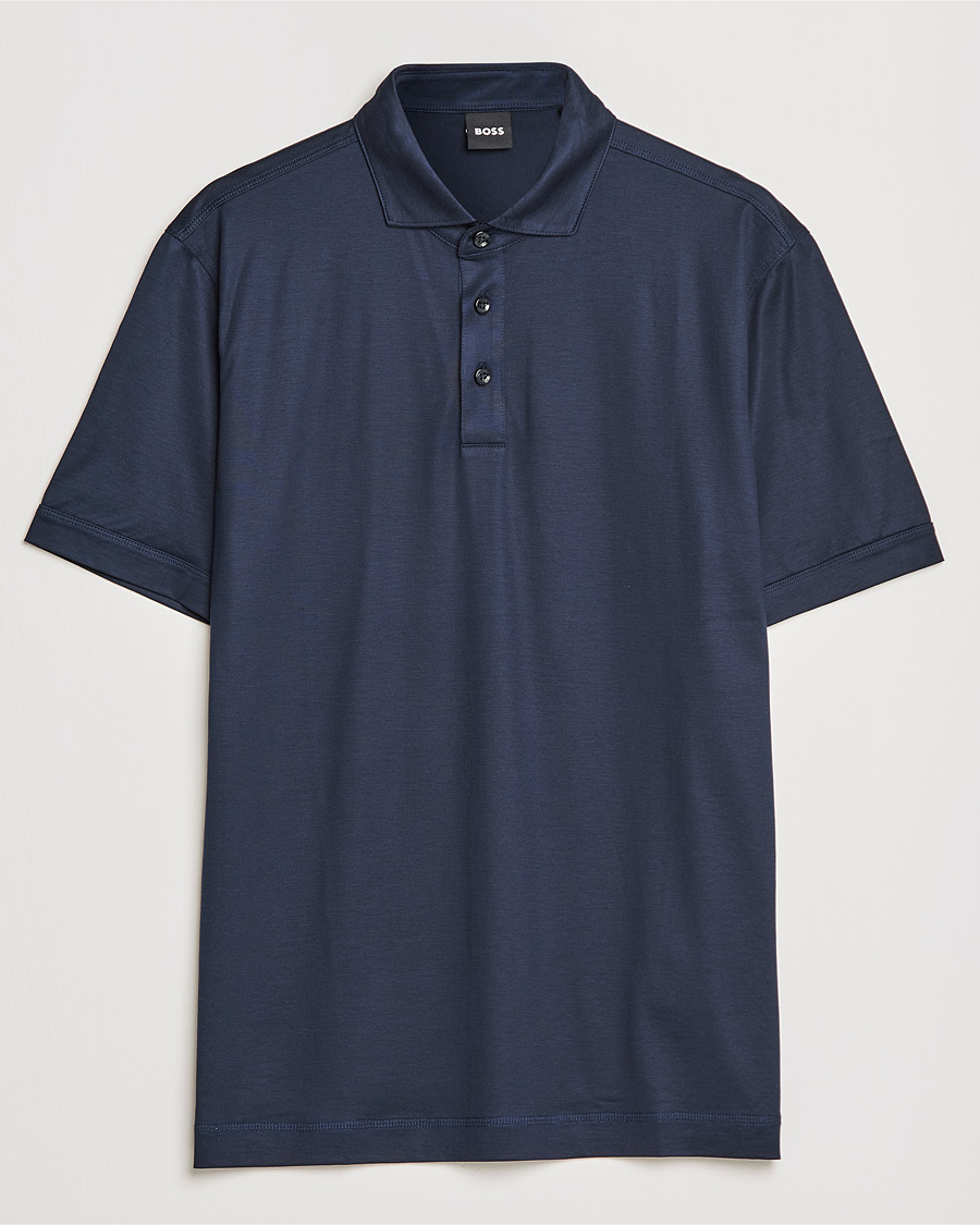 Men | Polo Shirts | BOSS BLACK | Press Polo Dark Blue