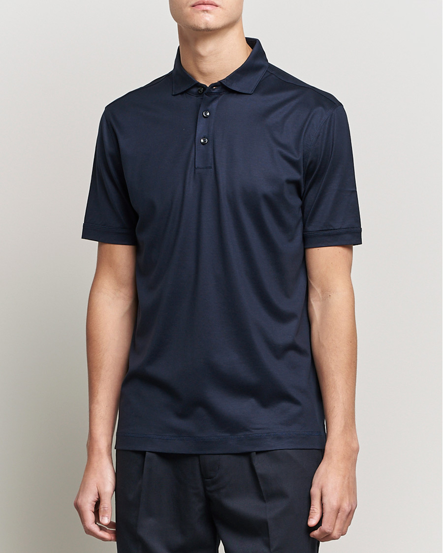 Men | Polo Shirts | BOSS BLACK | Press Polo Dark Blue