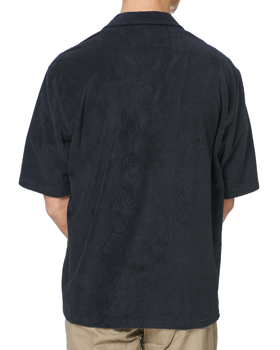 Men | Shirts | BOSS BLACK | BOSS Lars Terry Short Sleeve Shirt Dark Blue