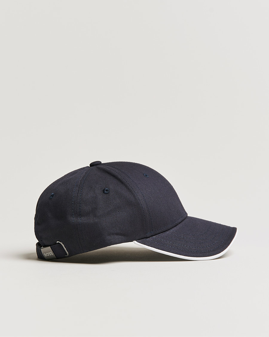 Men | Hats & Caps | BOSS Athleisure | Curved Logo Cap Dark Blue
