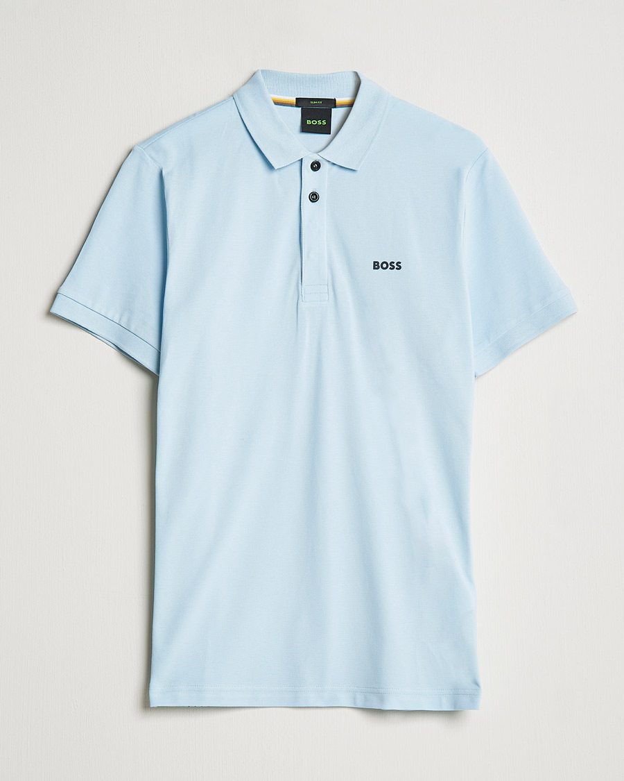 Men | Polo Shirts | BOSS GREEN | BOSS Athleisure Paule Slim Fit Polo Light Blue