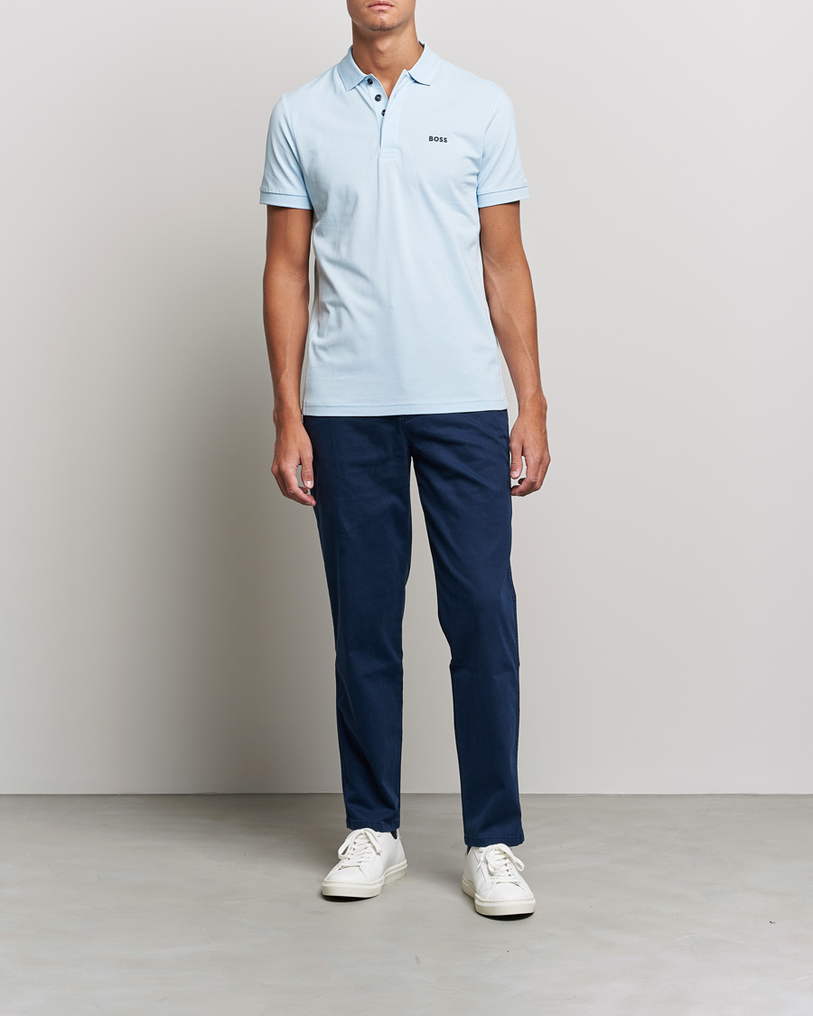 Men | Polo Shirts | BOSS GREEN | BOSS Athleisure Paule Slim Fit Polo Light Blue
