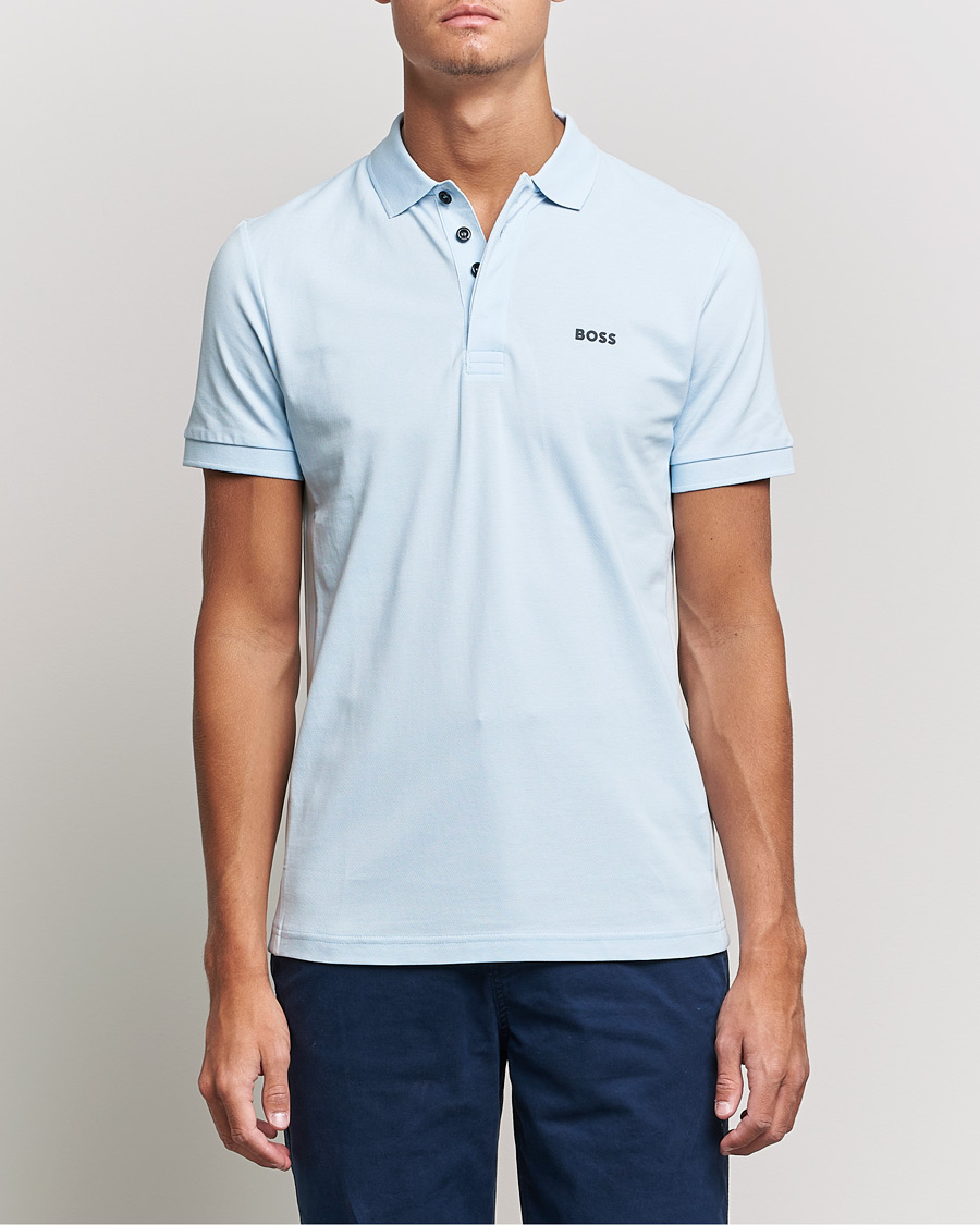 Men | Polo Shirts | BOSS GREEN | BOSS Athleisure Paule Slim Fit Polo Light Blue