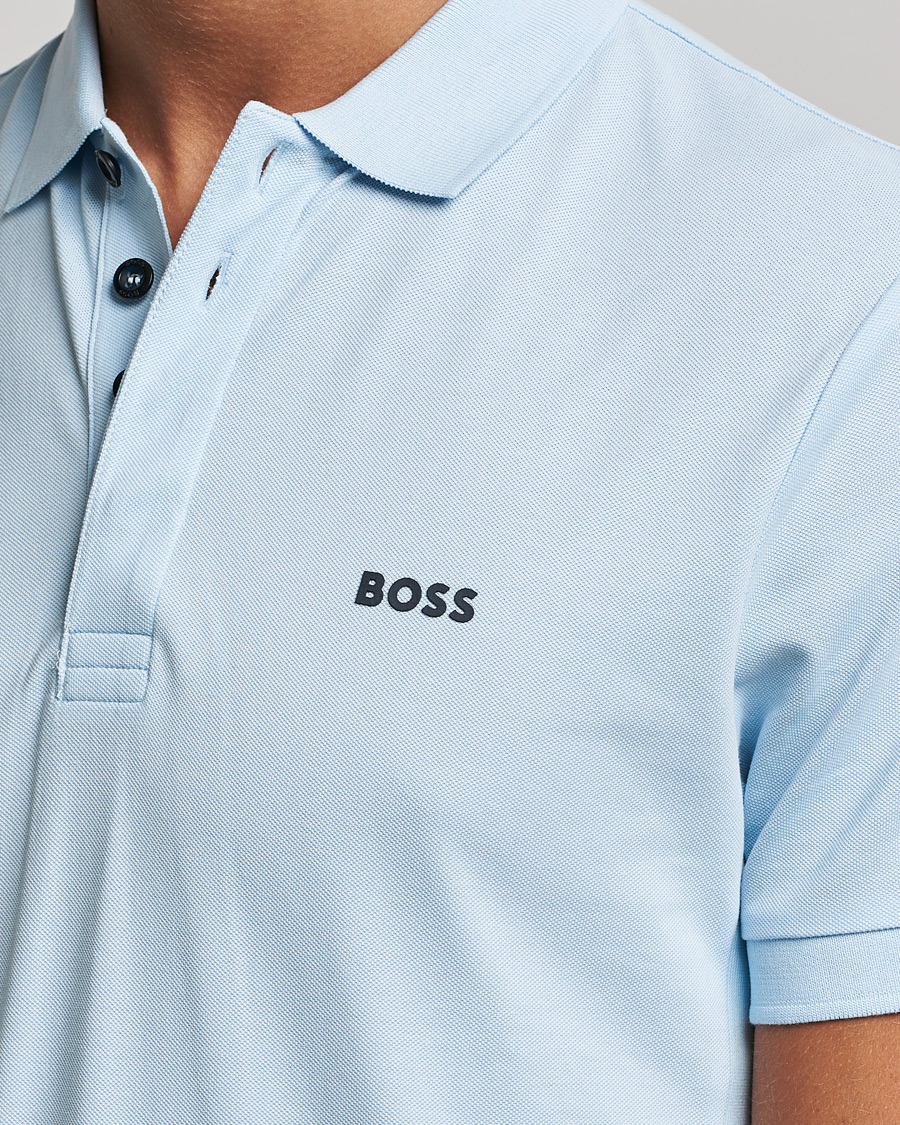 Men | Polo Shirts | BOSS GREEN | BOSS Athleisure Paule Slim Fit Polo Light Blue