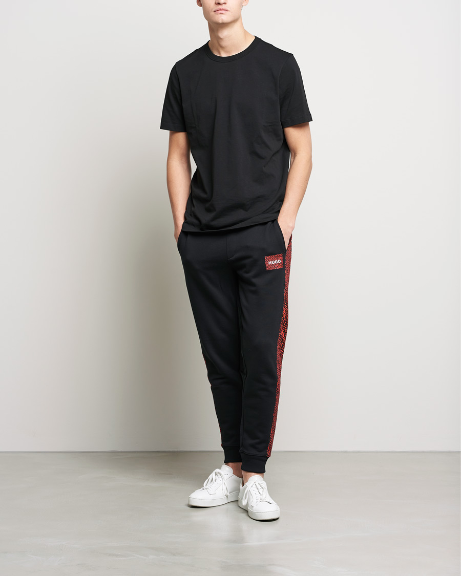 Men | Trousers | HUGO | Dacino Logo Sweatpants Black