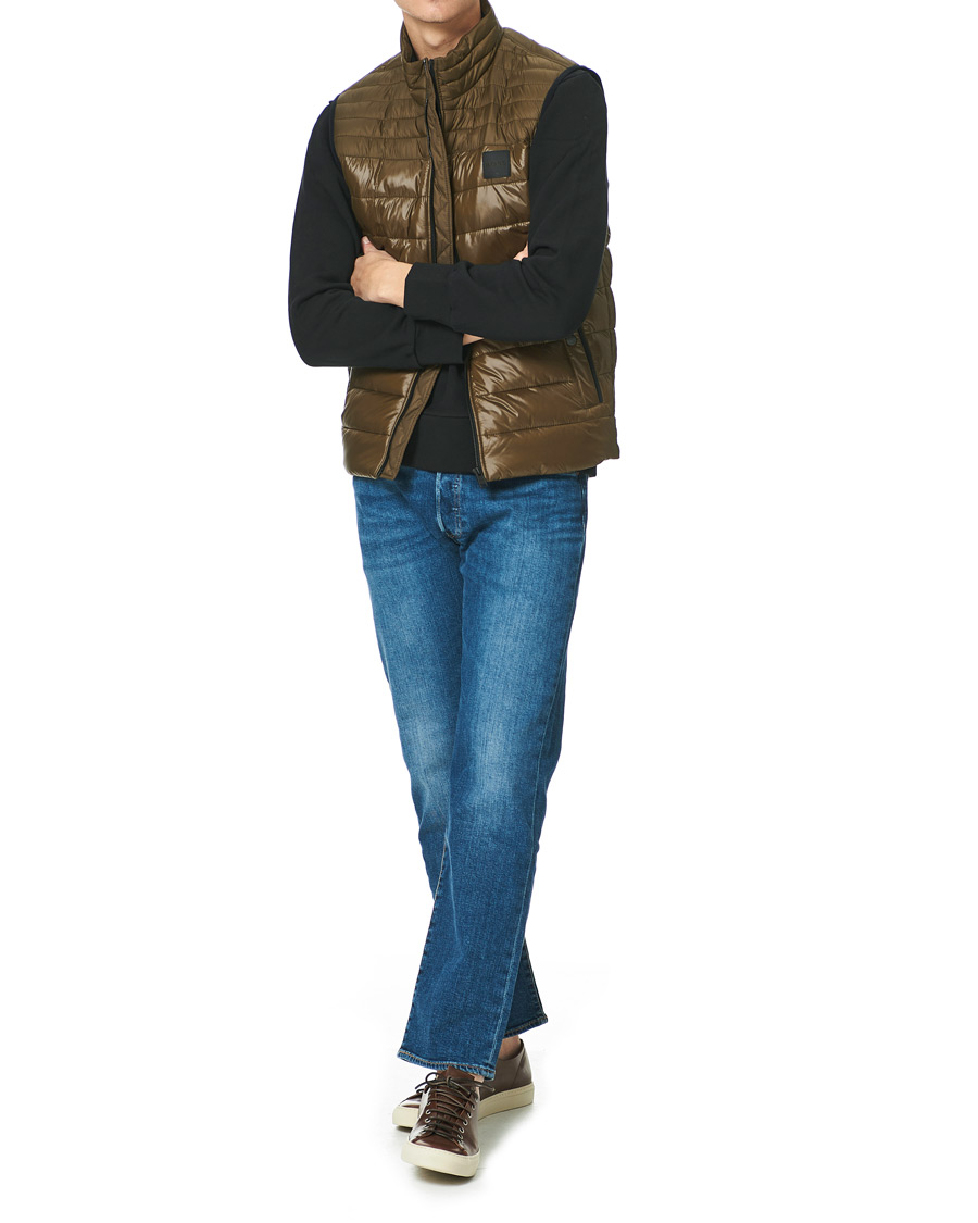 Men | Coats & Jackets | BOSS Casual | Odeno Down Vest Dark Green