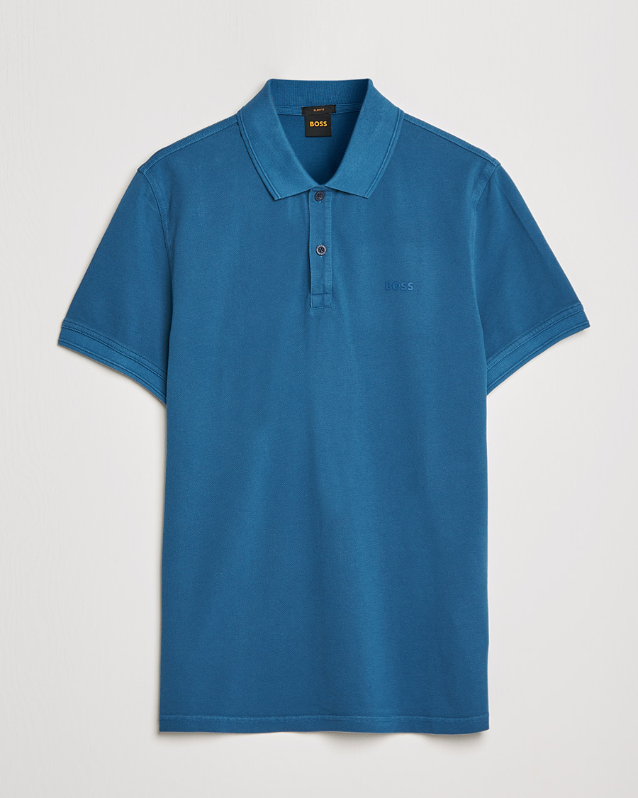 Men | Polo Shirts | BOSS ORANGE | BOSS Casual Prime Logo Polo Medium Blue