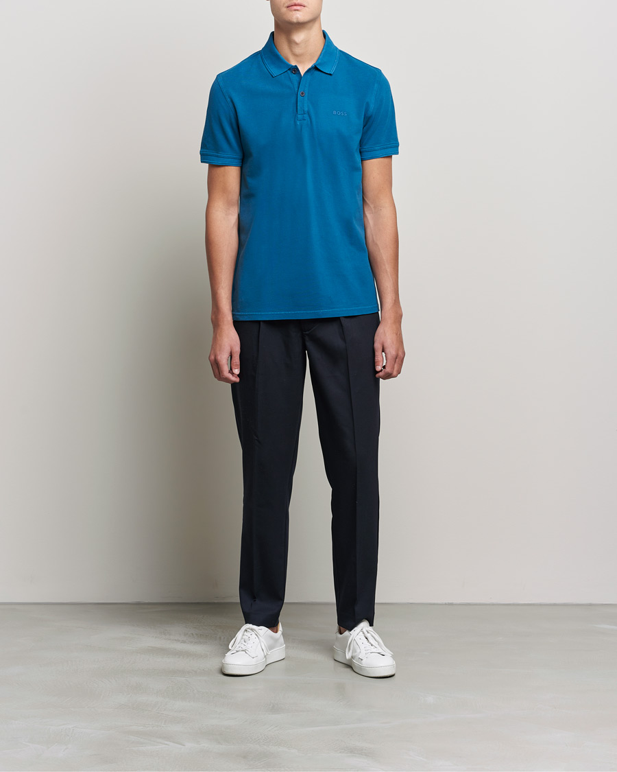 Men | Polo Shirts | BOSS Casual | Prime Logo Polo Medium Blue