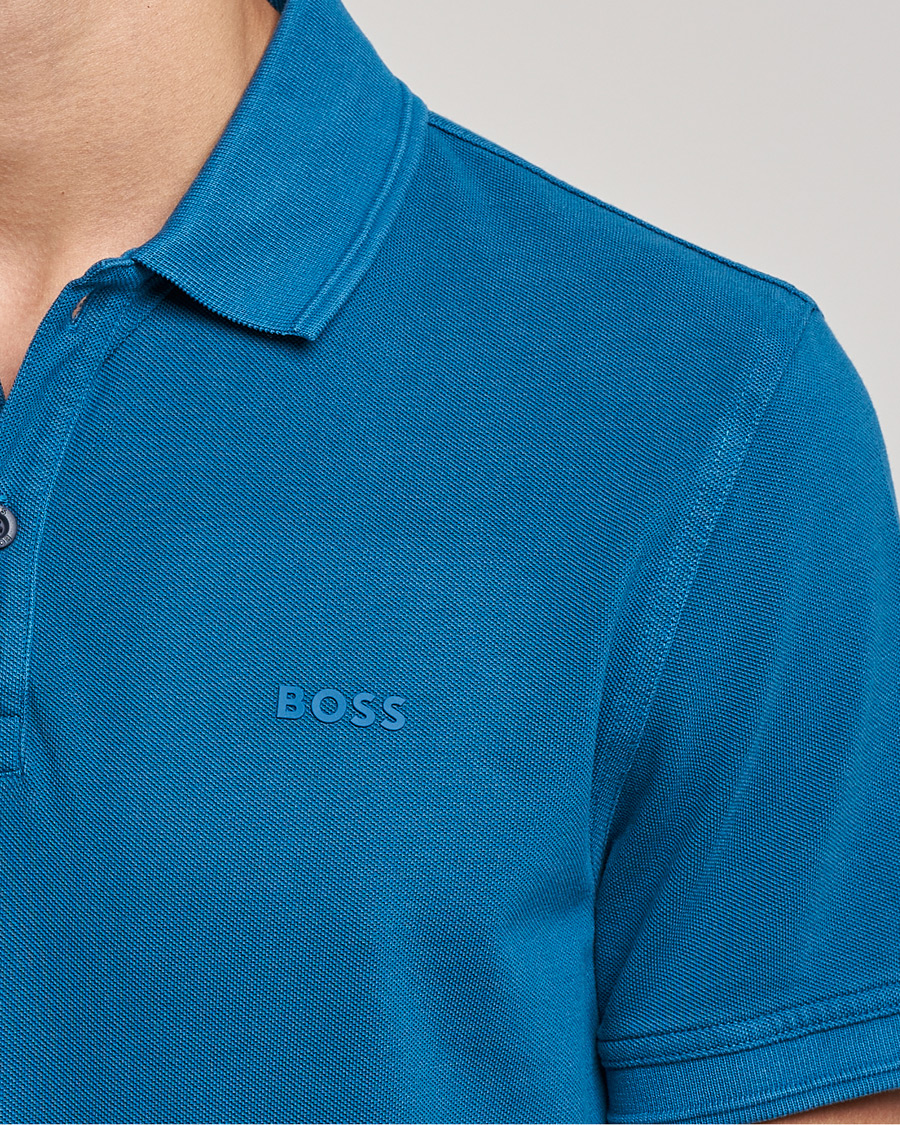 Men | Polo Shirts | BOSS ORANGE | BOSS Casual Prime Logo Polo Medium Blue
