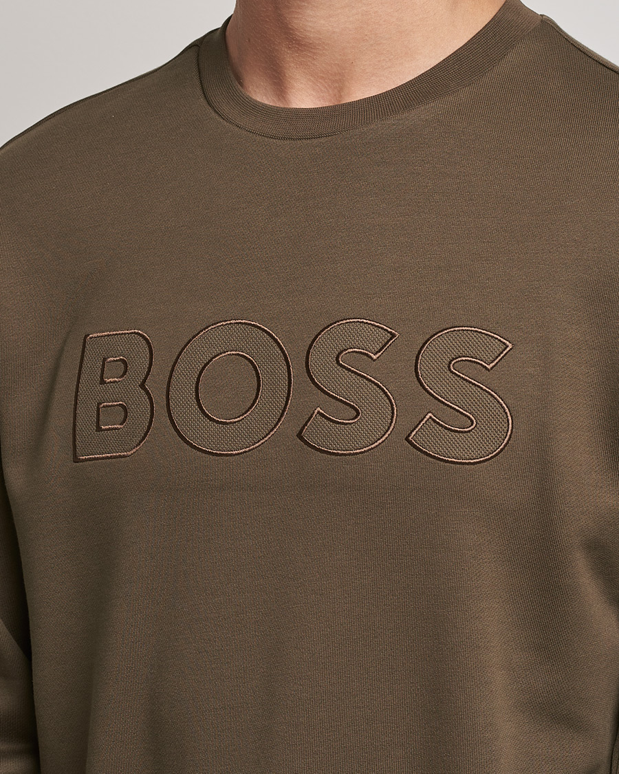 Men | Sweaters & Knitwear | BOSS ORANGE | Welogocrew Sweatshirt Dark Green
