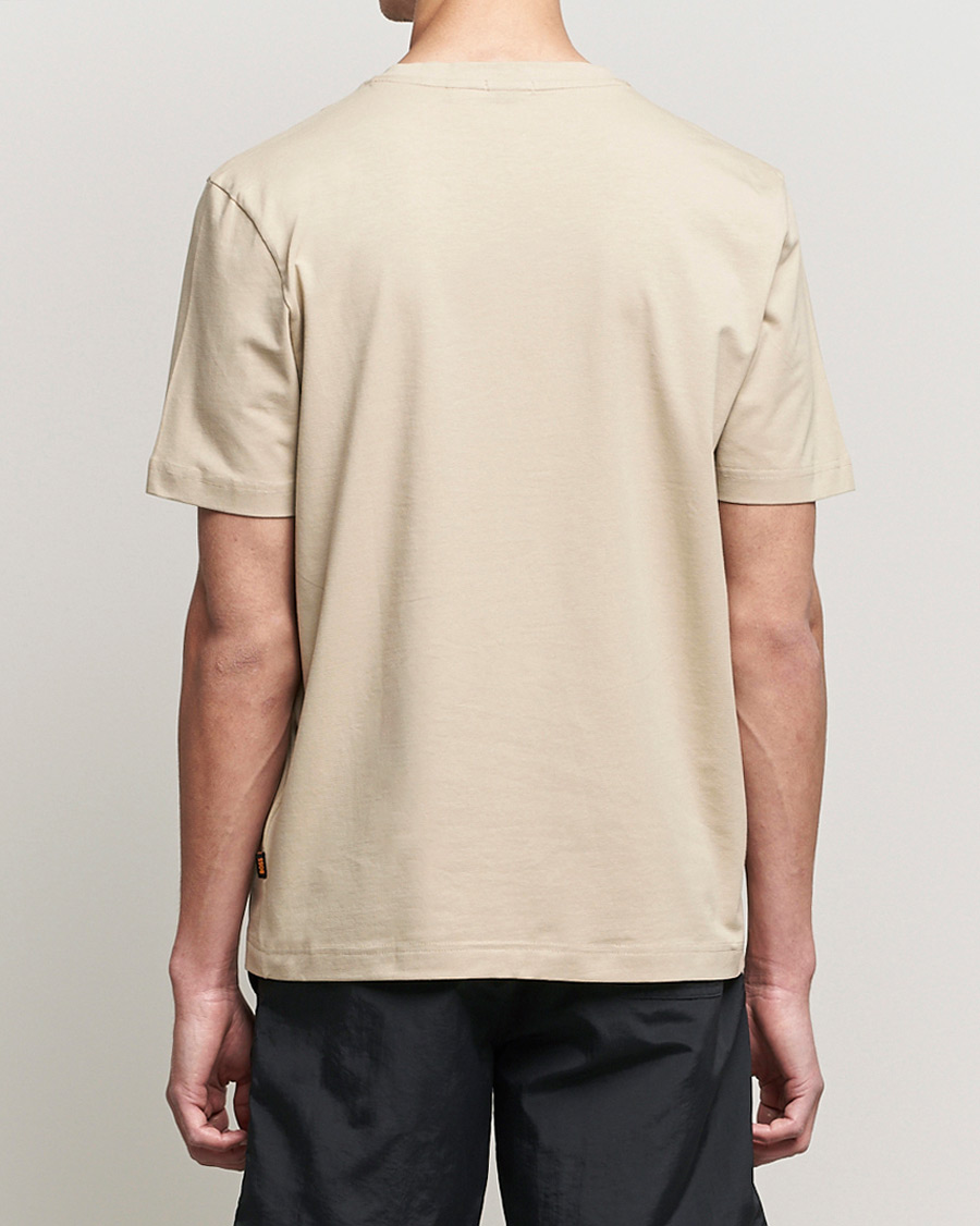 Men | T-Shirts | BOSS ORANGE | BOSS Casual Tchup Logo Crew Neck Tee Light Beige