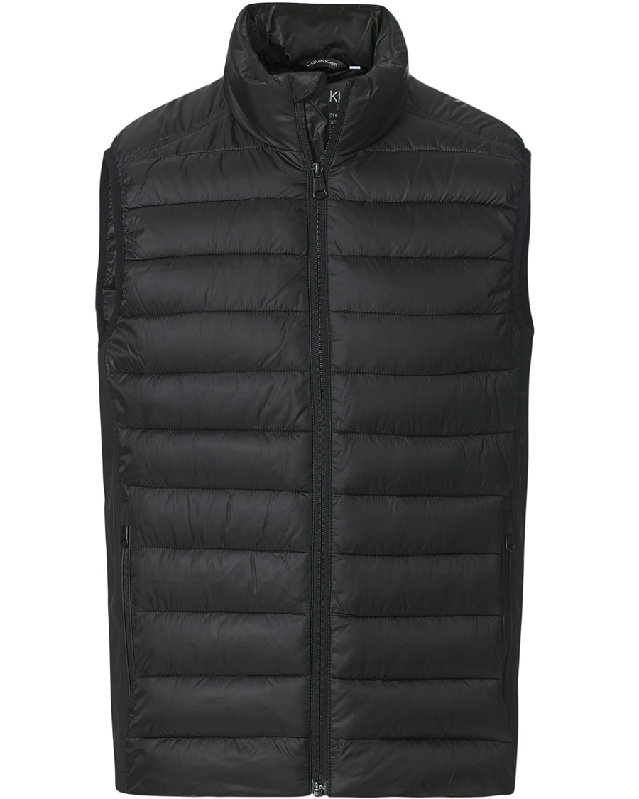 Men | Coats & Jackets | Calvin Klein | Recycled Side Logo Down Vest Black