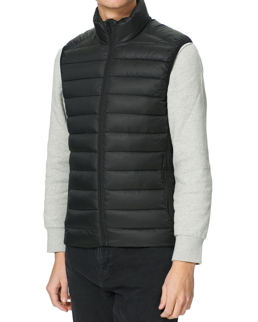 Men | Coats & Jackets | Calvin Klein | Recycled Side Logo Down Vest Black