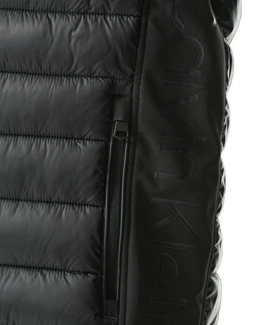 Men | Coats & Jackets | Calvin Klein | Recycled Side Logo Down Vest Black