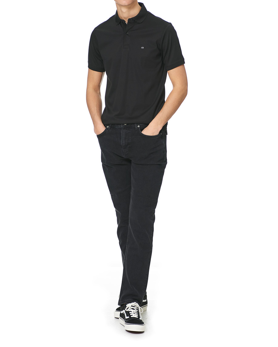 Men | Polo Shirts | Calvin Klein | Liquid Touch Slim Fit Polo Black