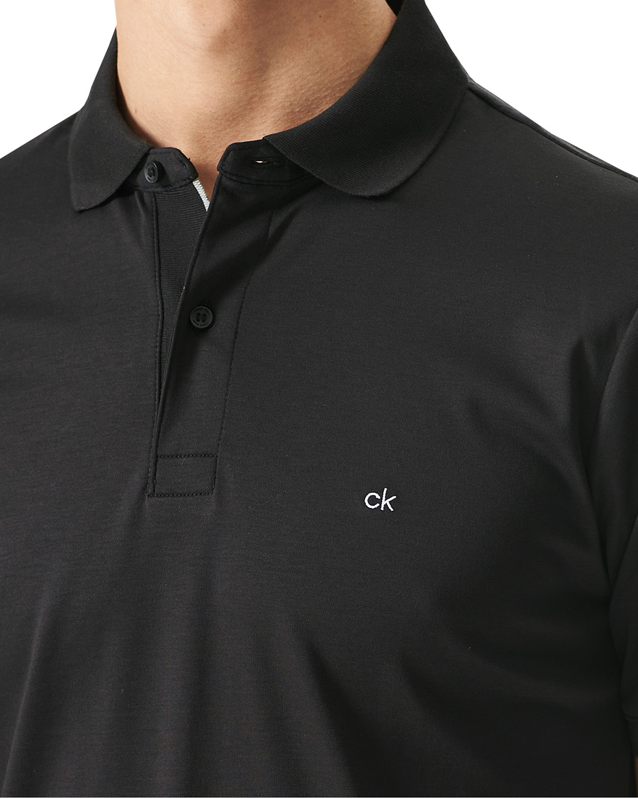 Men | Polo Shirts | Calvin Klein | Liquid Touch Slim Fit Polo Black