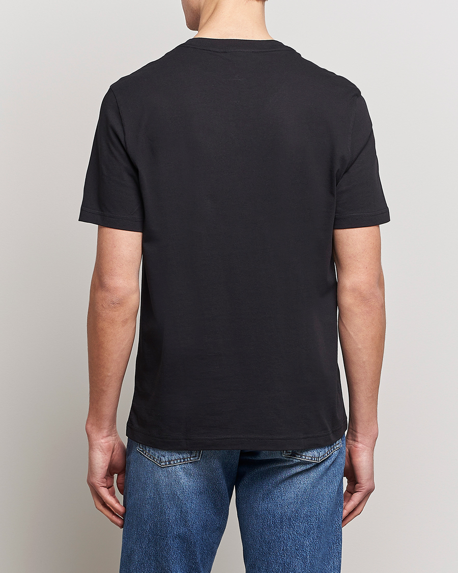 Men | T-Shirts | Calvin Klein | Cotton Embroidery Logo Crew Neck T-Shirt Black
