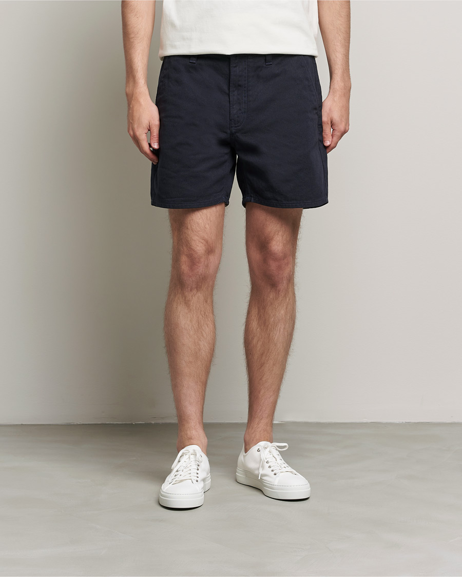 Men | Chino Shorts | Nudie Jeans | Luke Worker Shorts Navy