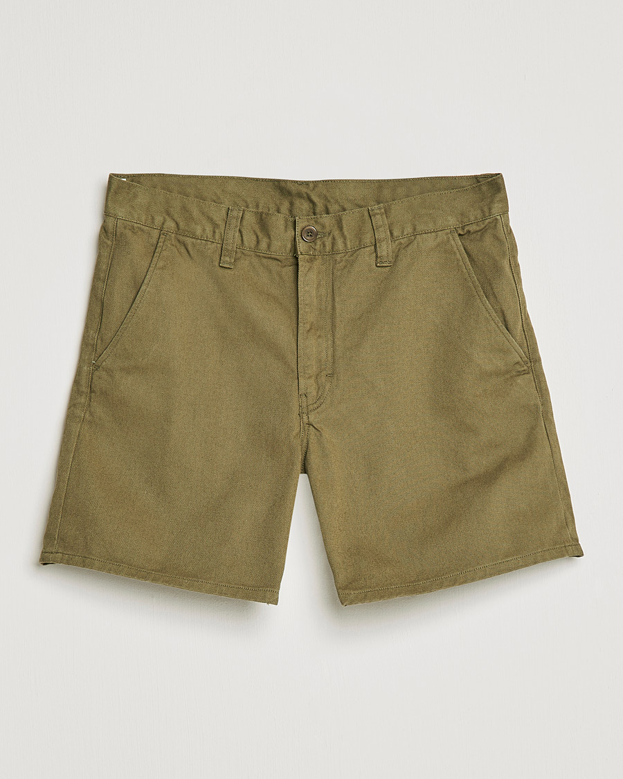 Men | Shorts | Nudie Jeans | Luke Worker Shorts Faded Green