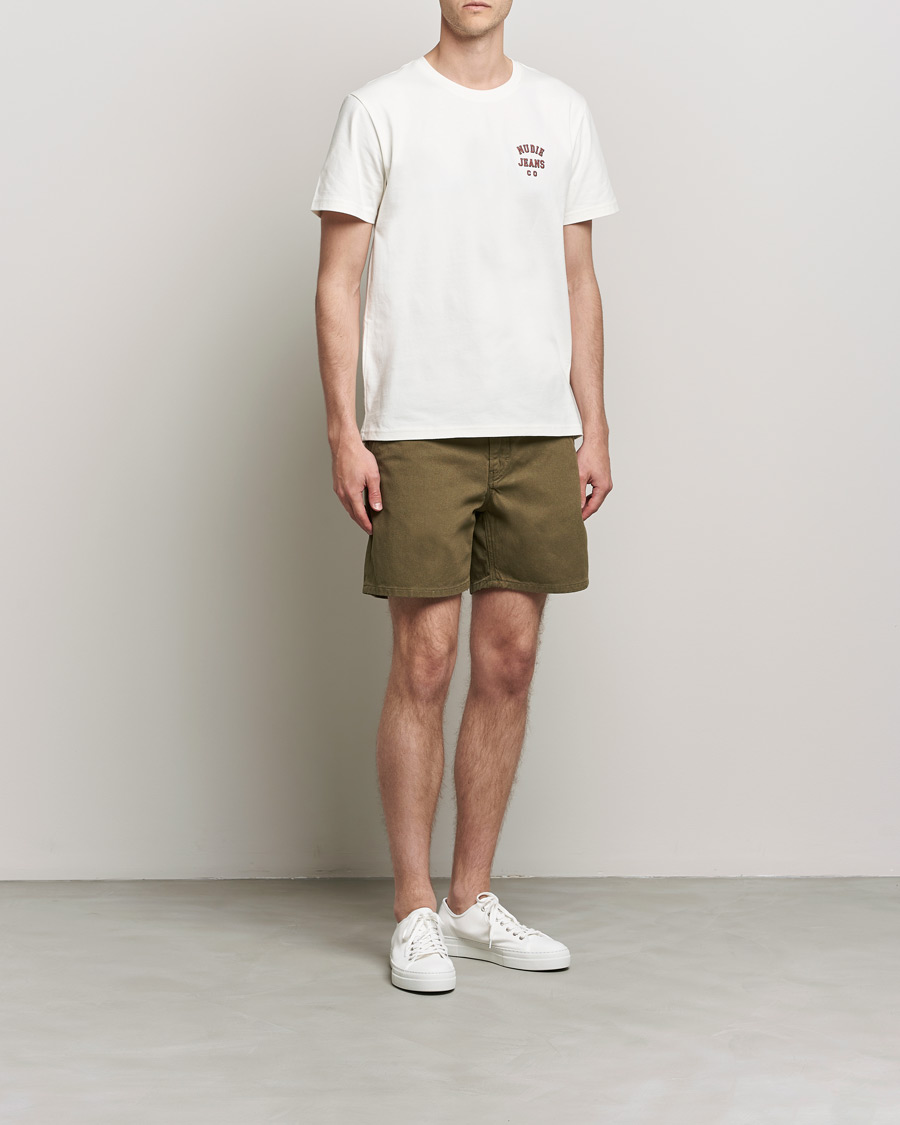 Men | Shorts | Nudie Jeans | Luke Worker Shorts Faded Green
