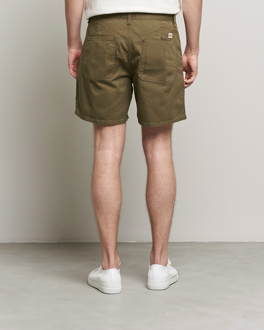 Men | Shorts | Nudie Jeans | Luke Worker Shorts Faded Green