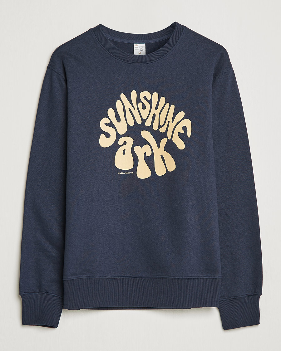Men | Sweaters & Knitwear | Nudie Jeans | Frasse Sunshine Ark Sweatshirt Navy