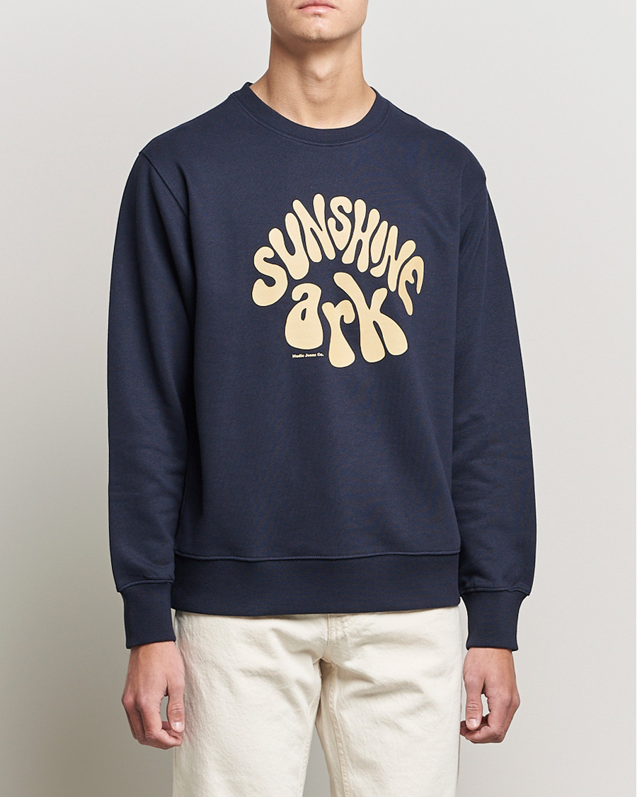 Men | Sweaters & Knitwear | Nudie Jeans | Frasse Sunshine Ark Sweatshirt Navy