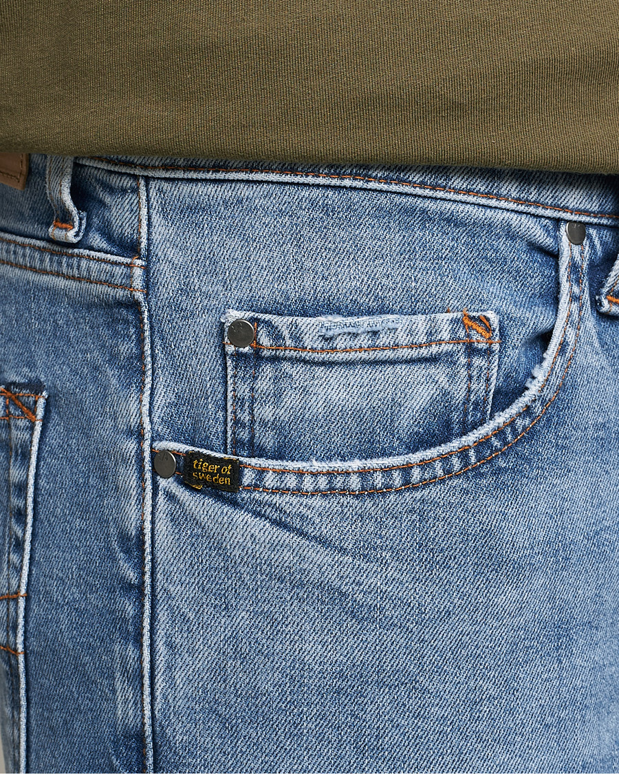 Men | Jeans | Tiger of Sweden | Pistolero Stretch Cotton Jeans Meduim Blue