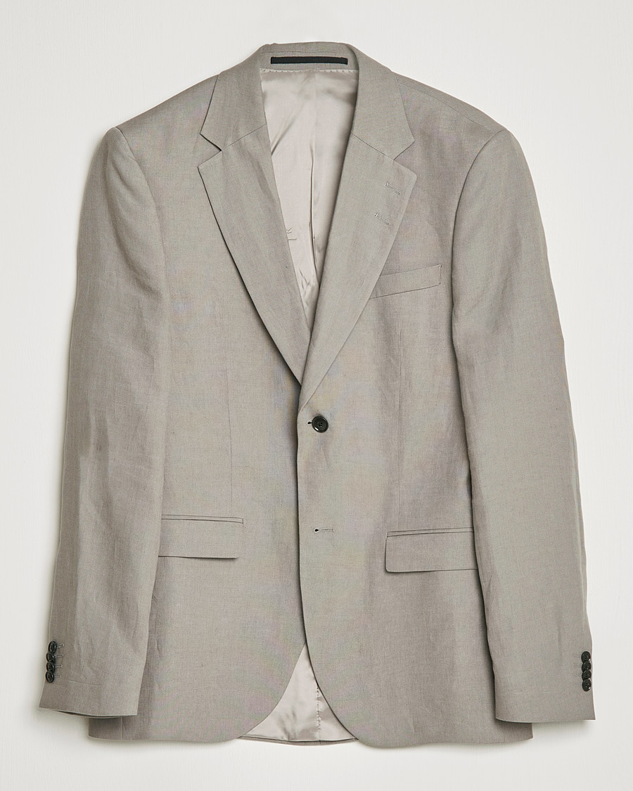 Men | Blazers | Tiger of Sweden | Jamonte Linen Blazer Lead Grey