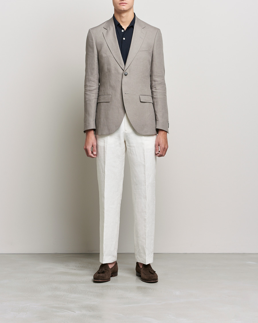 Men | Blazers | Tiger of Sweden | Jamonte Linen Blazer Lead Grey