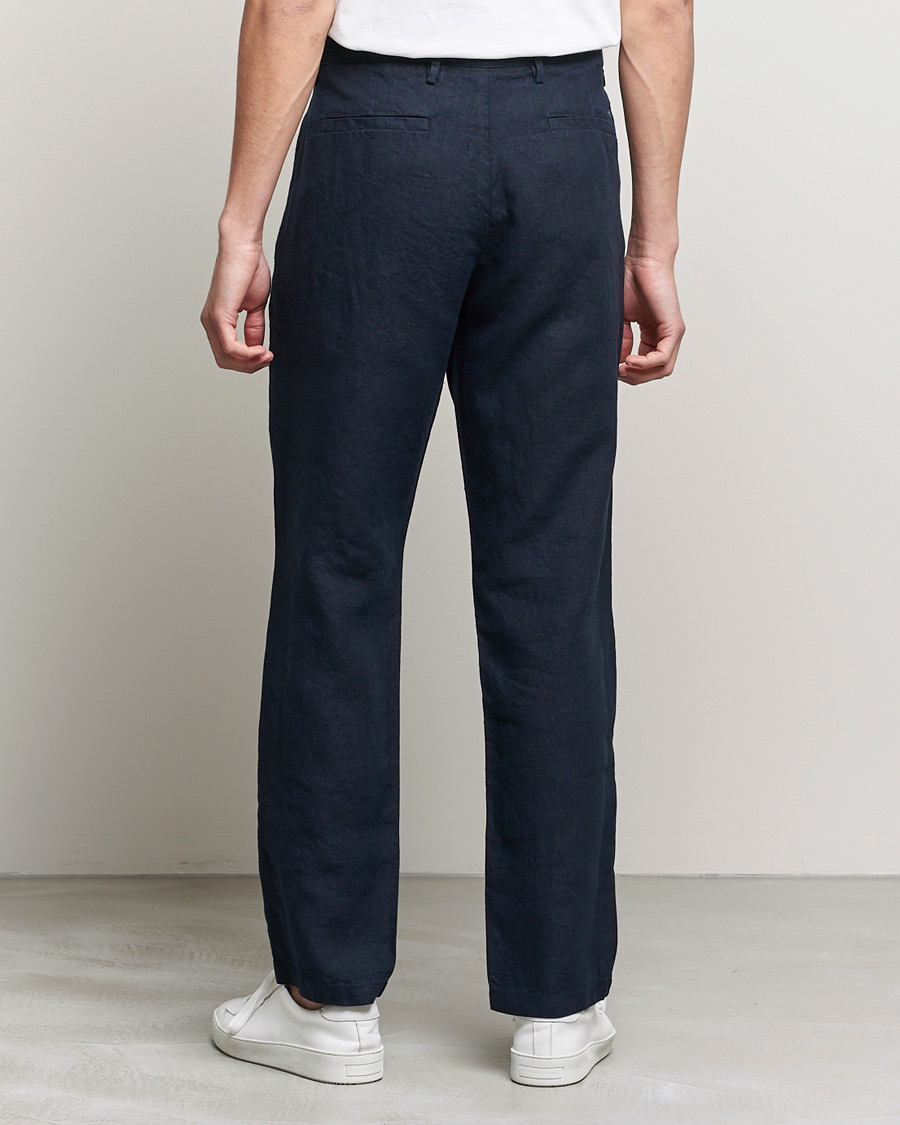 Men | Trousers | NN07 | Karl Linen Trousers Navy