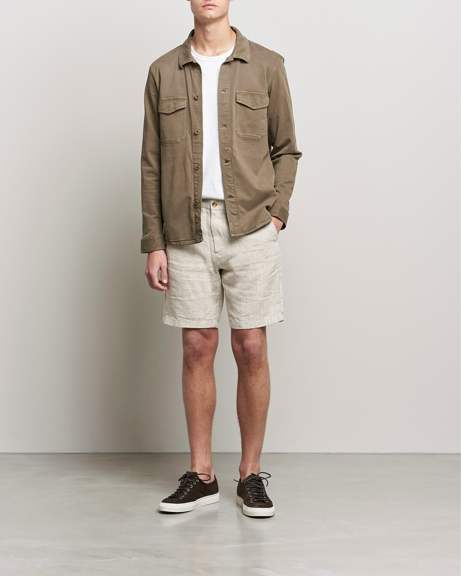 Men | The Linen Closet | NN07 | Crown Linen Shorts Oat