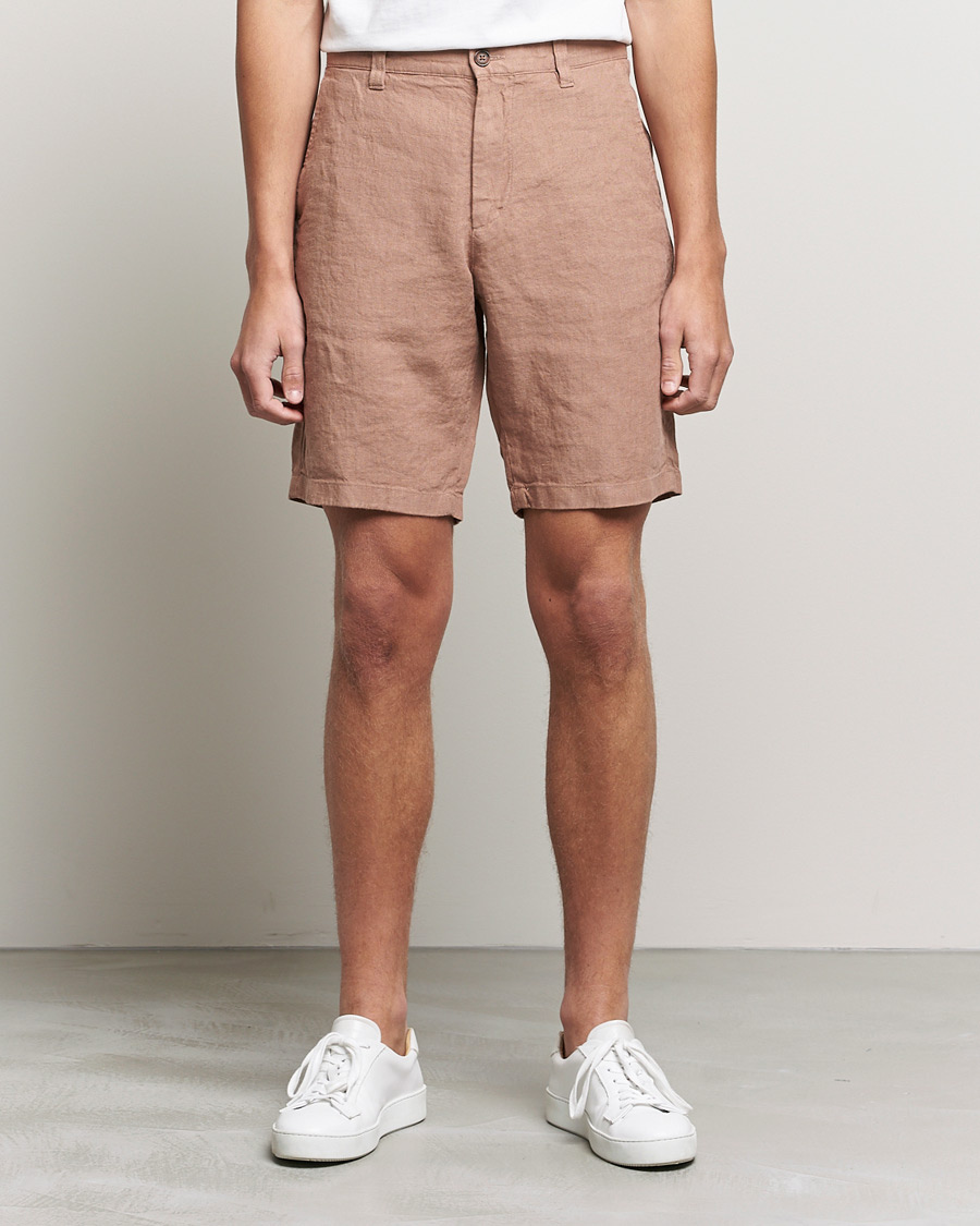Men | Shorts | NN07 | Crown Linen Shorts Nougat