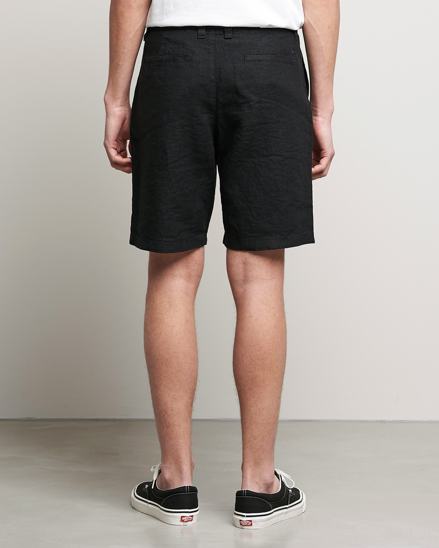 Men | Shorts | NN07 | Crown Linen Shorts Black