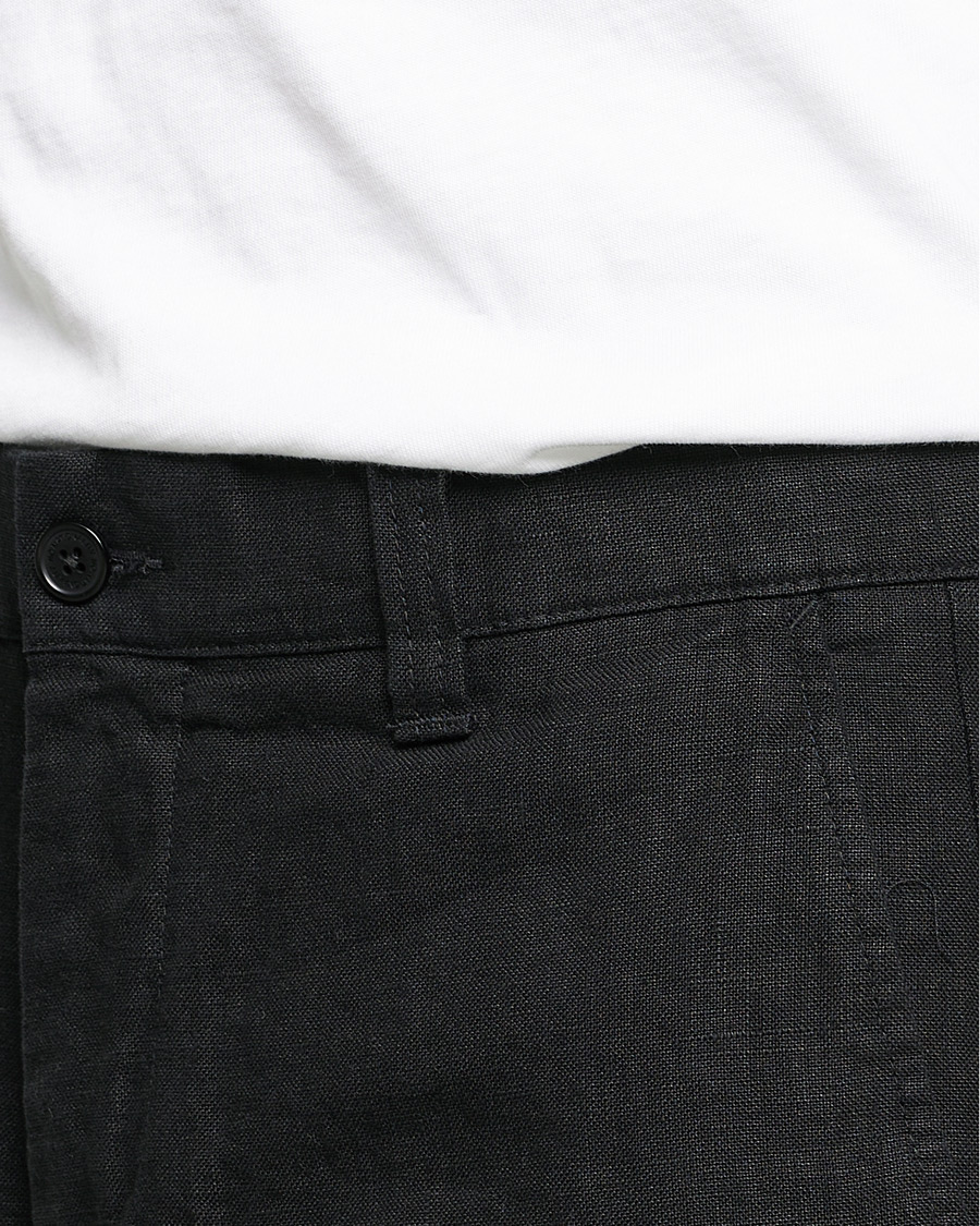 Men | Shorts | NN07 | Crown Linen Shorts Black