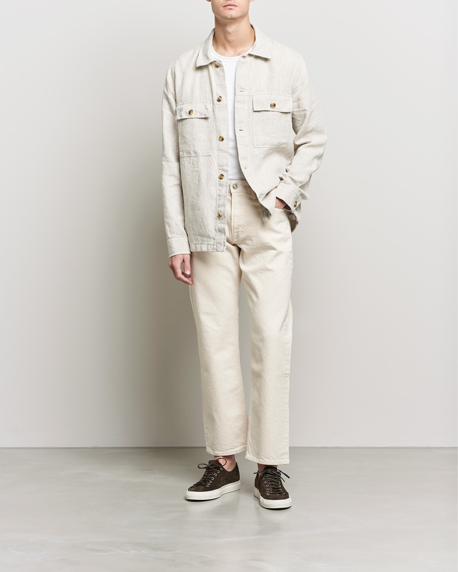 Men | Shirts | NN07 | Wilas Linen Overshirt Oat