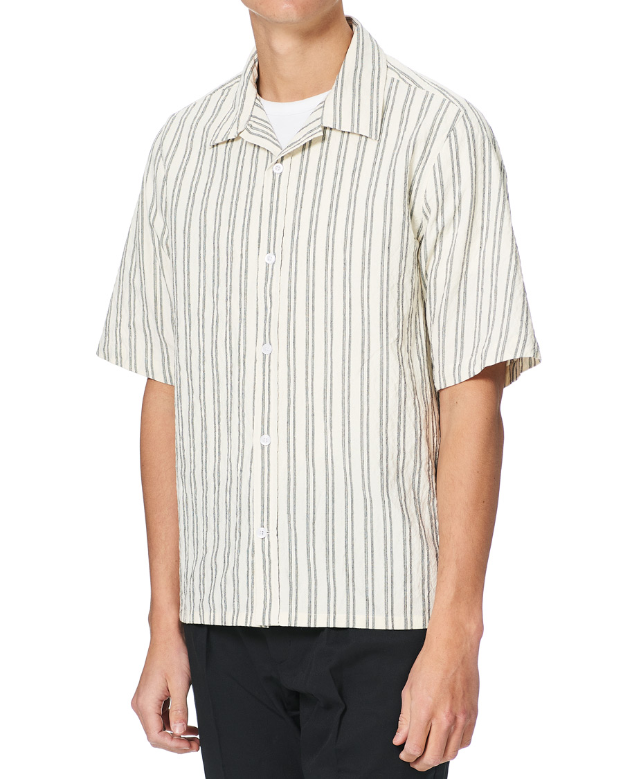 Men | Shirts | NN07 | Ole Short Sleeve Striped Shirt White/Black