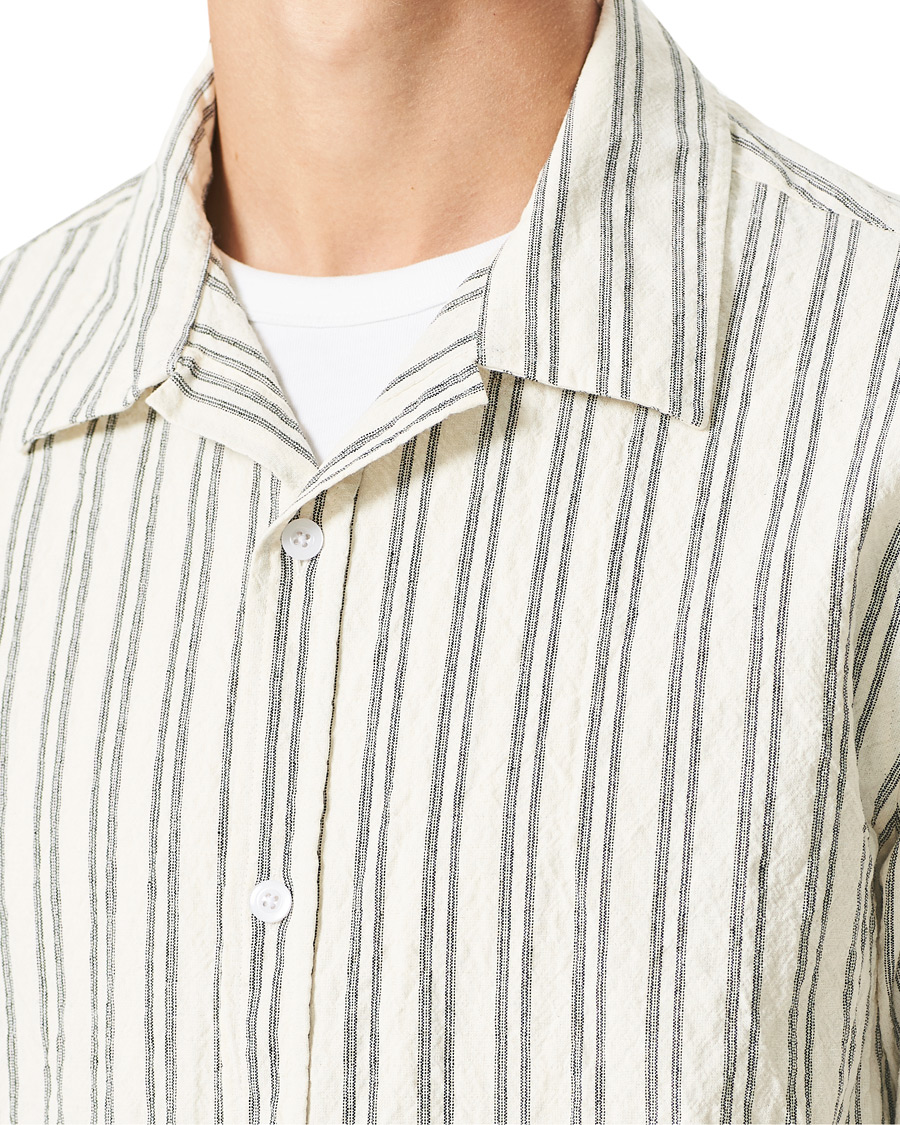 Men | Shirts | NN07 | Ole Short Sleeve Striped Shirt White/Black