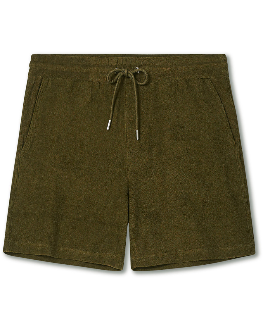 Men | Shorts | NN07 | Cameron Terry Shorts Dark Olive